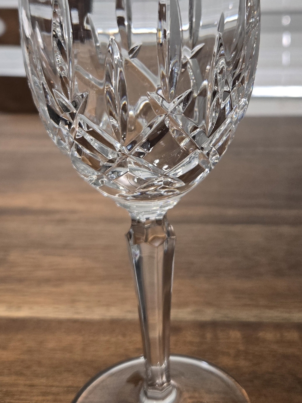 Gorham Princess Anne Clear Cut Crystal Wine Goblet
